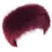 FHQHTH Wine Red Faux Fur Headband with Elastic for Women - Winter Earwarmer Ski Earmuff - Buy Online on GoSupps.com