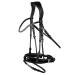 HORZE Horse Bridle Clermont anatomical Bridle for Warmblood and Thoroughbred Black F (F) Warmblood Black