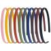 Dizila 10 Pieces Wide 0.8cm/0.3" Solid Plain Blank Thin Matte Plastic Headbands with Teeth DIY Craft Sports Hair Bands Accessories for Women Men Girls Teens Kids