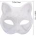 HOLIDYOYO Cat & Fox Mask - Hand-Painted White Paper Mache DIY Animal Mask for Unique Creations - Buy Online on GoSupps.com