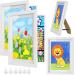 Vivikaya 2 pieces of synthetic photo frame for children picture frames children's drawings A4 children art frames for 150 pictures fillable artistic frame for children's room school white*2