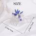 IYOU Rhinestone Bridal Hair Combs Crystal Blue Wedding Side Comb Leaf Prom Bride Hair Accessories for Women - Buy Online on GoSupps.com