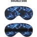 Shop Blue Lightning Print Eye Mask - Soft Sleep Blindfold with Elastic Strap for Travel & Night Sleeping - Buy Online on GoSupps.com