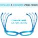 Metalless Screwless Spring Hinges Reading Glasses for Women - 6 Pack Oversized Square Readers (+1.75) in Mixed Colors - Buy Online on GoSupps.com
