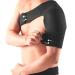 tesrgre Shoulder Support Brace Back Guard Strap Wrap Belt Band Pads Single Shoulder Adjustable Breathable Sports Care Guard Protect left shoulder support black