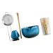 B Baosity 5 Pieces Matcha Tea Set Japanese Ceremonial Matcha Full Set Stainless Sifter Matcha Ceremony Set for Matcha Ceremony Office Blue