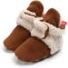 TMEOG Baby Booties Slippers | Infant Boots for Boys and Girls | Winter Sock Crib Shoes | 0-18 Months | Brown Furry - Buy Online on GoSupps.com