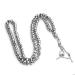 VSilay Lianxue bracelet made of acrylic alloy prayer pearl bracelet exquisite tasbih rosary Islamic hand rings for spiritual meditation and reflection silver