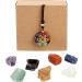 Natural Crystal Rough 7pc Chakra Stones and Crystals Healing Set Natural raw Materials Quartz Rough Stones Crystal for Worries Scary Stress Relief - Buy Online on GoSupps.com