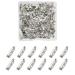 100 Pcs Locking Pins Backs Safety Clasp Brooch Silver Brooch Clasp Pin  Backs Safety Clasp Brooch Brooch Pin Backs Bar Pin for Name Tags Jewelry Making and DIY Crafts (20MM)