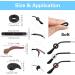 Qianyu Anti-Slip Silicone Glasses Ear Pads - 12 Pairs Soft & Comfortable Covers in 4 Designs for All Glasses - Buy Online on GoSupps.com
