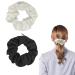 CHEERYMAGIC Satin Hair Scrunchies Set Elastic Hidden Pocket Hair Ties Hair Bands for Women Girls Gift Hair Accessories A9LLDCFQ (Black & White)