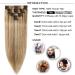 Elailite Clip-in Extensions | Real Human Hair 8 PCs 18 Clips 25cm 50g #12/613 Golden Brown & Bleached Blonde - Buy Online on GoSupps.com