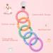 Vicloon Baby Teething Toy Set | Food Grade Silicone Teether Chew Toy for Babies 0-24 Months | Attachable Baby Teether Links in Pink Purple - Buy Online on GoSupps.com