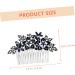 Didiseaon Dark Blue Hair Comb Wedding Rhinestone Hair Clip Girls Barrettes for Hair Floral Hair Comb Bridal Glitter Barrette Hair Combs European and American Zinc Alloy Bride Wig - Buy Online on GoSupps.com