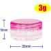 Great Foru 20pcs Transparent Pink Mini Containers & Spatulas for Cosmetics Lip Balm Nail Art - 3G/3ml Plastic Crucibles for Travel - Buy Online on GoSupps.com