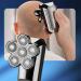 8-in-1 Rechargeable Electric Head Shaver for Bald Men - Floating Heads Hair Clipper Nose & Ear Trimmer Facial Brush - Buy Online on GoSupps.com