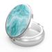 Pill dose with 3 compartments portable pill box for bag or wallet pills decorative metal medicine vitamin organizer unique gift (green marble) 52-green Marble 1 Piece