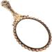 Ogquaton Vintage Compact Decorative Hand Mirror - Antique Gold 250x115mm | Hand Held Travel Mirror - Practical and Popular - Buy Online on GoSupps.com