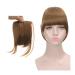 Bangs Hair Clip Clip in Bangs Synthetic Bangs Hair Clip in Extensions French Natural Fringe Bangs Clip in Thick Front Neat Flat Bang Short Straight Hair piece Bangs with Temples Bangs Clip in Hair (C SW65-30-30