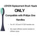 USHON Toothbrush Replacement Brush Heads for HY1100 & HY1200 - 4 Pack (Midnight Navy Blue) | Philips One Electric Toothbrush Compatible - Buy Online on GoSupps.com