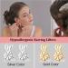 Earring Lifters Set - 3 Pairs Hypoallergenic Backs for Droopy Ears - Adjustable Crown Design in Silver and Gold - 8MM Size - Buy Online on GoSupps.com