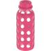 Lifefactory 9oz BPA-Free Glass Water Bottle with Flat Cap - Raspberry - Buy Online on GoSupps.com
