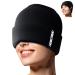 ZELIER Migraine Relief Cap  Headache Relief Hat for Migraine  Add Double Layers & Overhead Design  Odorless Form Fitting Head Gel Ice Cap  Natural Cold Therapy For Headache - One Size fits all (black) DB707
