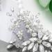 Unsutuo Crystal Bride Wedding Hair Comb - Silver Rhinestone Flower Bridal Hair Piece with Pearls | Women & Girls Accessories - Buy Online on GoSupps.com