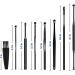 Innovative Spring Ear Pick Earwax Removal Kit - 8PCS Matte Black Cleansing Tool Set with Brush and Storage Box - Buy Online on GoSupps.com