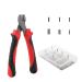 Booms Fishing CP2 Fishing Crimping Tool for Single-Barrel Sleeves, with 300pcs Sleeves Red Crimping Pliers with 300pcs Sleeves