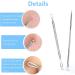 Blackhead Remover Comedone Extractor Set - Stainless Steel 2-in-1 Pimple Popper Tool for Blackhead and Pimple Removal (Silver) - Buy Online on GoSupps.com