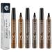 Suake Eyebrow Contouring Pen SUAKE Eyebrow Pen Waterproof Suake Eyebrow Pencil 4-Tip Micro-Fork Long Lasting Smudge Proof Liquid Eye Brow Pencils (3PCS-D)
