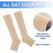 Iseasoo 3 Pairs Zipper Compression Socks | Calf Knee High Open Toe Stockings 15-20mmHg | Nude S-M | for Walking & Running - Buy Online on GoSupps.com
