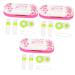 Healvian 3 sets Double -layer glasses case bottle with lens solution glasses case for women lentil solving bottles Portable glasses case.