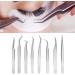 8PC Stainless Steel Eyelash Tweezers Set - Ergonomic Design Fine Pointed & Portable Makeup Tools for Eyelash Extension - Buy Online on GoSupps.com