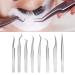 Eyelash Extension Tweezers Set | Precision Straight & Curved Tips | 8-Part Eyebrow Tweezers for Perfect Eyebrows | International Shipping Available - Buy Online on GoSupps.com
