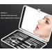 ESARORA 20 in 1 Professional Manicure Set - Stainless Steel Pedicure Kit with Mirror, Nail Scissors, and Black Leather Travel Case - Buy Online on GoSupps.com