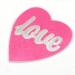 Pink Heart Shaped Sequin Embroidered Sew-On Applique for Clothes and Accessories - Buy Online on GoSupps.com