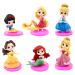 6pc Cake Topper for Princess Princess Birthday Party Decoration Supplies Kids Birthday Party Cake Decoration pvc
