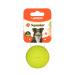 Laroo dog toys dogball squeaker durable natural rubber dog football squeakers throw dog balls cubes for small & large dogs (5cm green)