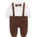 Famuka Baby Boy Formal Wedding Outfit Suit 3 Months Brown | Gentleman Tuxedo with Bows | 2 PCS Set - Buy Online on GoSupps.com
