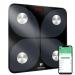 Healthkeep Digital Scales for Body Weight, Body Fat Scale, Weight Scale Wireless Smart Scale with 4 Highly Accurate G Sensors, 13 Health Indicators, LCD Backlight Display, 396 lb (Black)