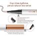 Liquid Eyebrow Pen - Waterproof Microblading Pencil with 4 Micro-Fork Tips | Long Lasting Sweatproof & Smudge-proof for Natural Light Brown Brows - Buy Online on GoSupps.com