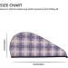 Hair Towel Wrap - Quick Drying Hair Turban with Button | Heart Check Plaid | Perfect for International Shipping - Buy Online on GoSupps.com