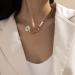 Missgrace Simple Necklace Gold Silver Pearls Multilayered Long Necklaces Jewelry for Women and Girls (Gold)