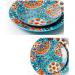 Ceramic Tableware Round Flower Bone Plate Bowl Tableware Household Kitchen Tableware Kitchenware (Color : A Size : CH) Small A - Buy Online on GoSupps.com