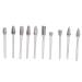 Eujgoov 10Pcs Rotary File Milling Cutter Wood Carving Cutter Friction Grinding Head for Mechanical Processing (3x6)