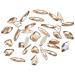 dijiusidy 50 Pieces Glass Crystal Set Eye-catching Personalized Nail Art Rhinestones DIY Handcraft Manicure Accessories for Card Making Champagne