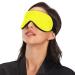 Adjustable Light Blocking Eye Mask for Men and Women - Ideal for Travel, Yoga, Meditation, and Deep Sleep - Breathable and Comfortable - Pure Yellow - Buy Online on GoSupps.com